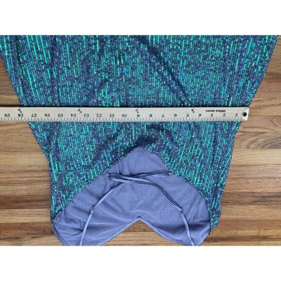 Victoria's Secret Women's Slip Dress Iridescent Glitter Shine Mini Crisscross - Picture 4 of 7